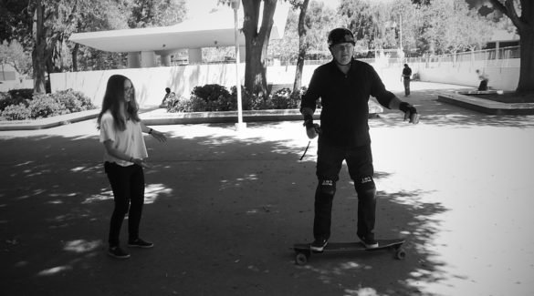 Blind Man Tries An Electric Skateboard / Boosted Board (Feat. Sara Dietschy)