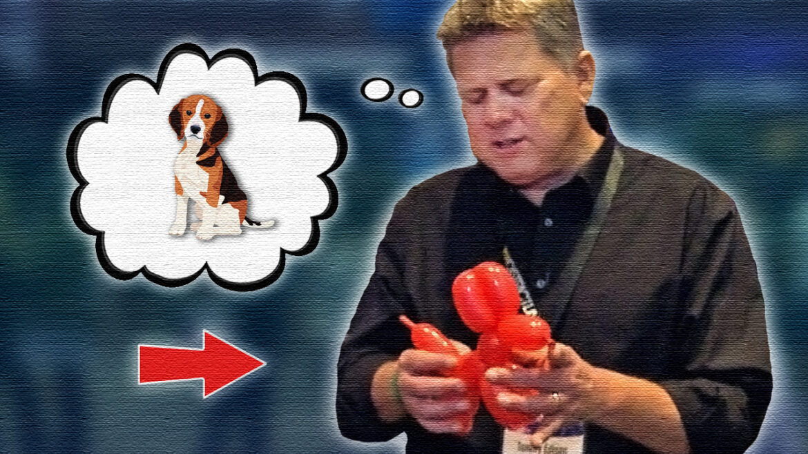The thumbnail image shows Tommy holding a red balloon animal with a thought bubble graphic that shows him thinking about a dog.