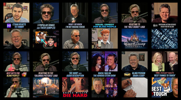 Several thumbnails from various shorts and reels appear side by side